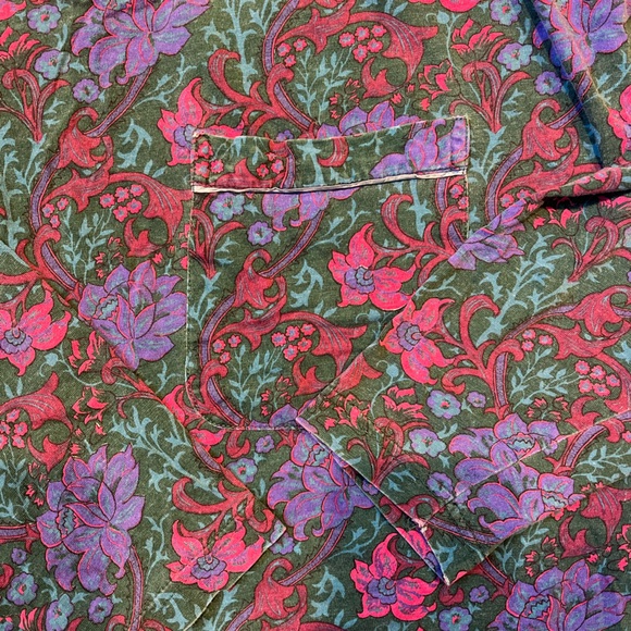 Vintage Gold Label Victoria's Secret Teal and Pink Floral Top - Picture 4 of 6